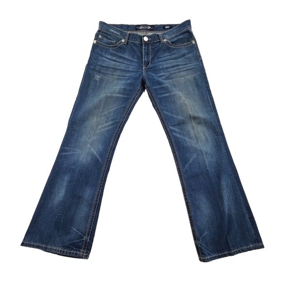 Vintage Seven 7 Bootcut Jeans Men's 36x32 Dark Wash Relaxed Fit 100% Cotton EUC - Picture 1 of 16